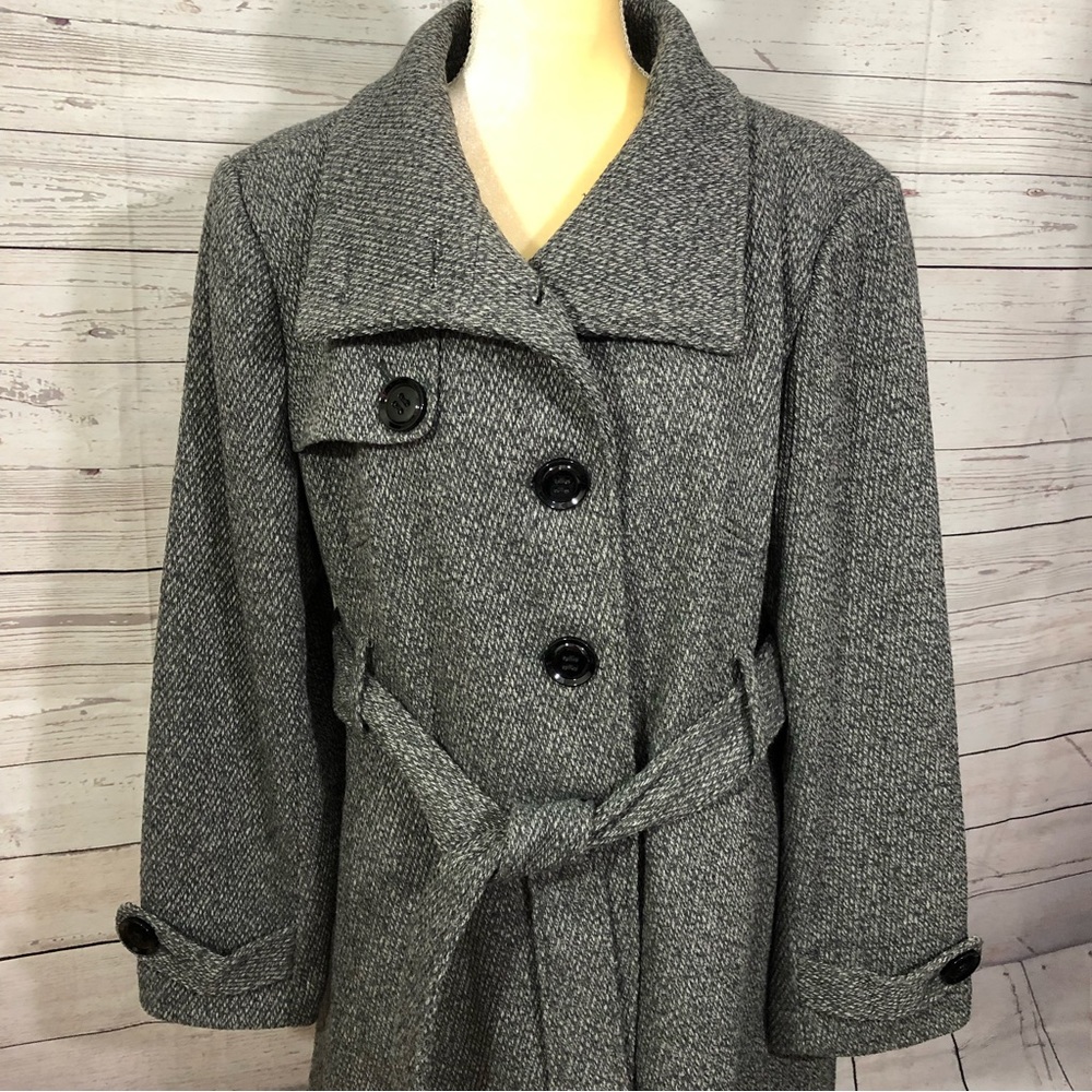 Worthington Women’s Black/Gray Winter Trench Coat